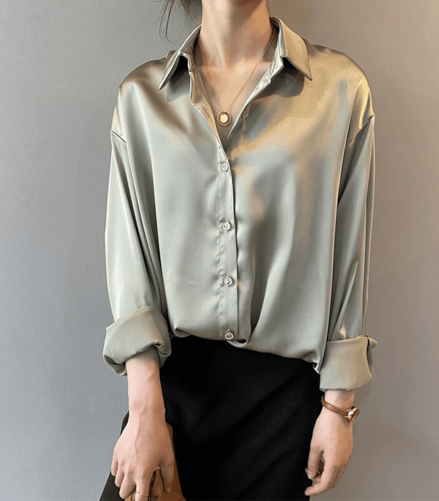 WW | Knot Satin Silk Blouse for Women - Stylish and Luxurious Blouse for Any Occasion