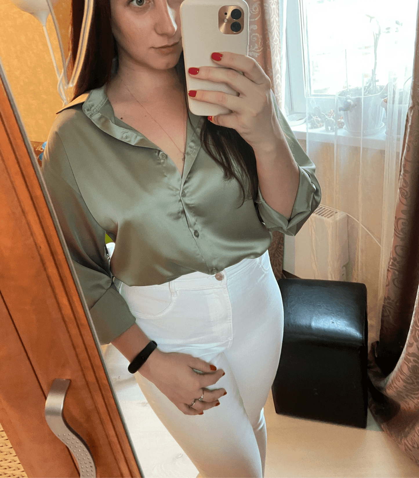 WW | Knot Satin Silk Blouse for Women - Stylish and Luxurious Blouse for Any Occasion