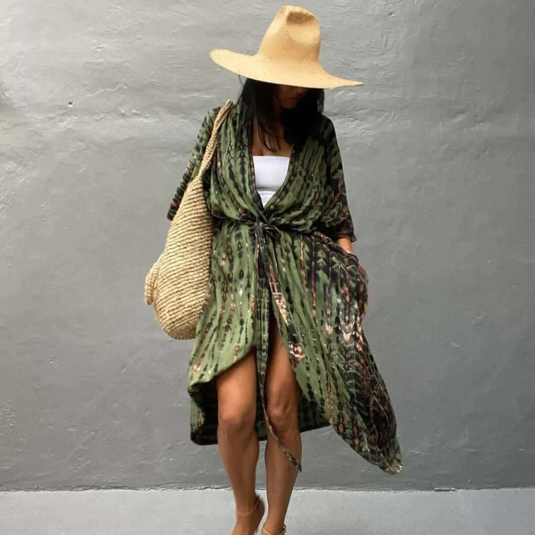 WW | Stilvolles Kimono Olivgrün