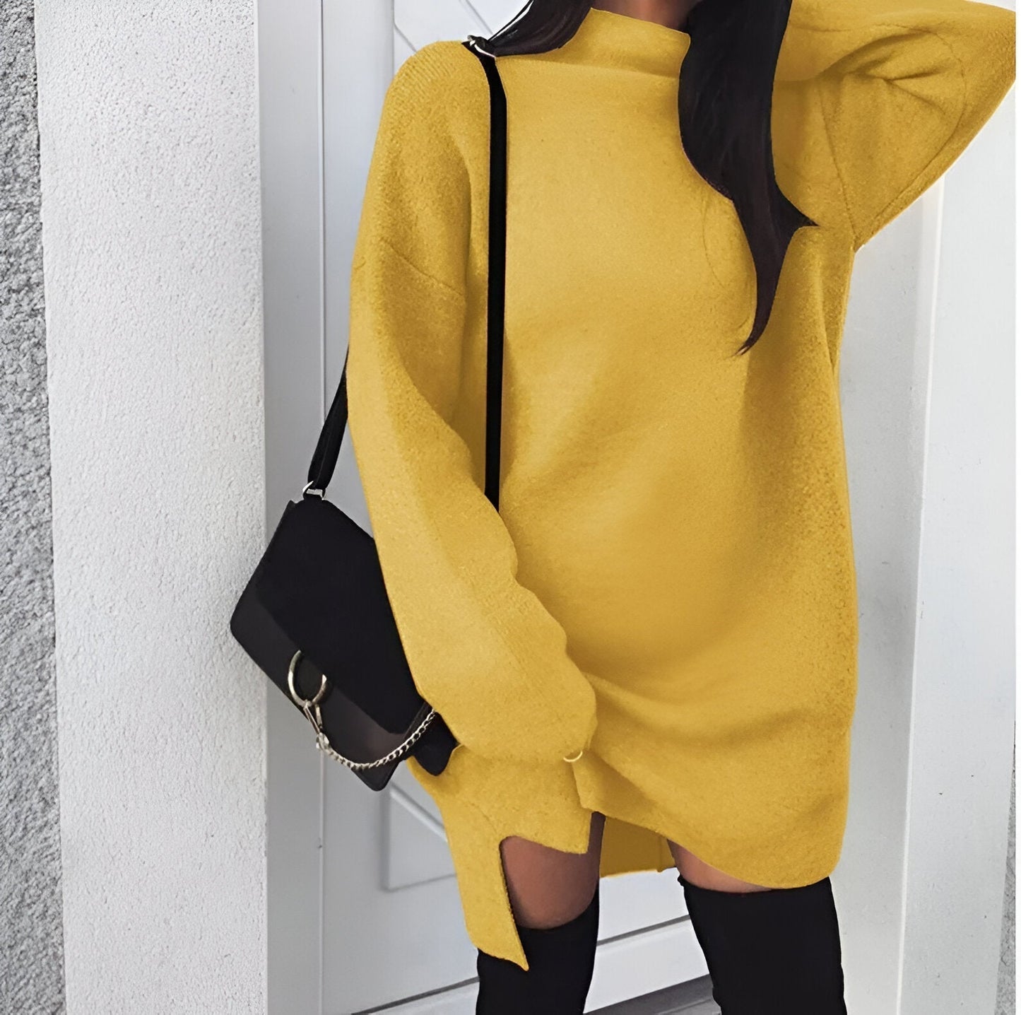WW | 2024 Herbst Oversized Rollkragenkleid
