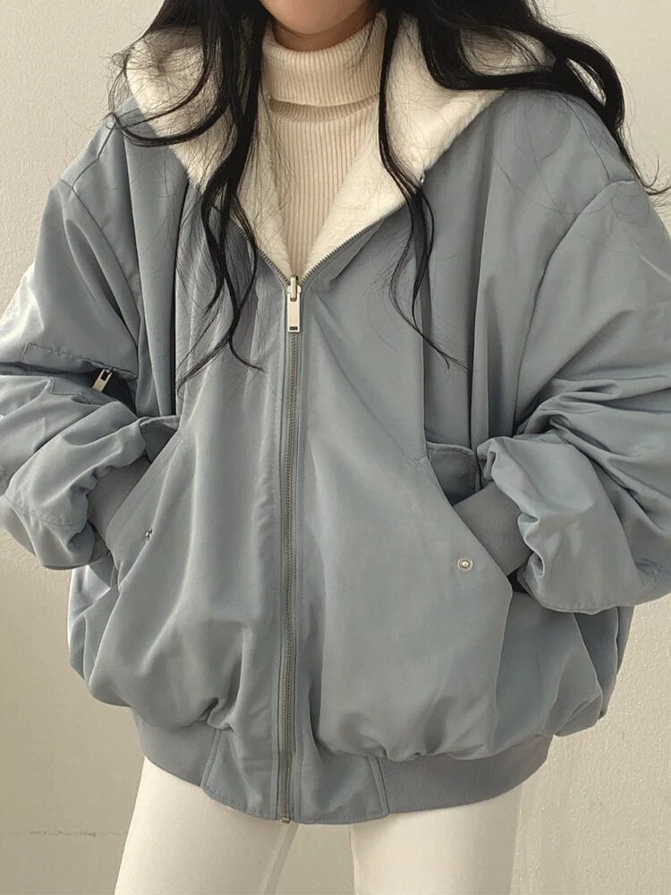 WW | Women's puffer jacket with teddy fleece