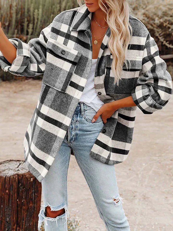 WW | Women's Checked Shirt Jacket