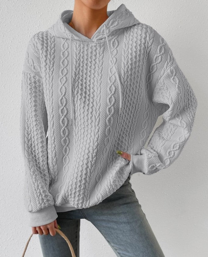 WW | Kapuzen-Jacquard-Pullover