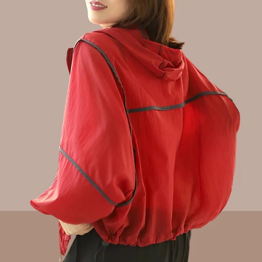WW | Airy Women's Summer Hoodie Jacket with Oversized Fit
