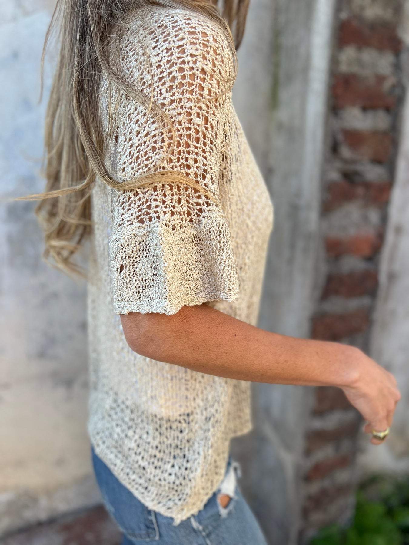 WW | Women's Midsummer Long-Sleeved Eyelet Knit Top