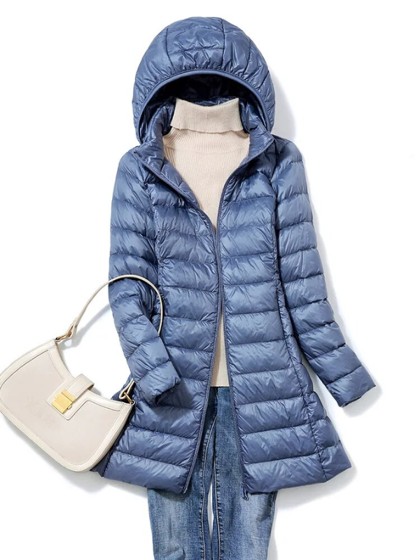 WW | Long Down Jacket Pleasantly Warm & Stylish