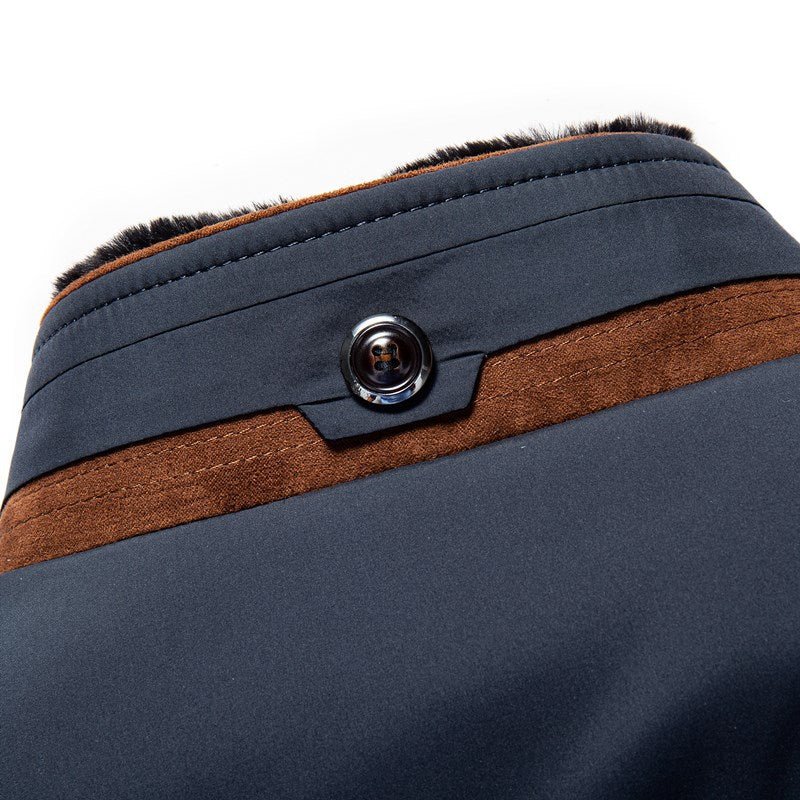 WW | Steppjacke im eleganten Business-Stil mit abnehmbarem Kunstfellkragen - Perfekt für Freizeit und Büro