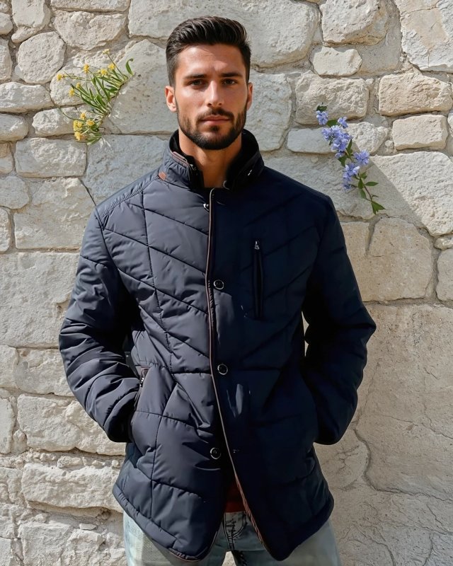 WW | Steppjacke im eleganten Business-Stil mit abnehmbarem Kunstfellkragen - Perfekt für Freizeit und Büro