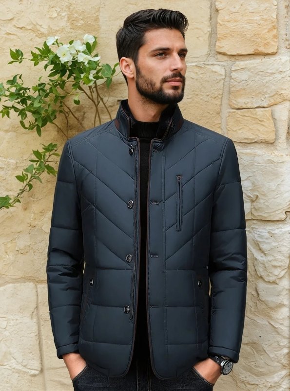 WW | Steppjacke im eleganten Business-Stil mit abnehmbarem Kunstfellkragen - Perfekt für Freizeit und Büro