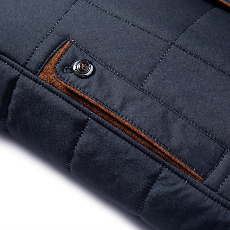 WW | Steppjacke im eleganten Business-Stil mit abnehmbarem Kunstfellkragen - Perfekt für Freizeit und Büro