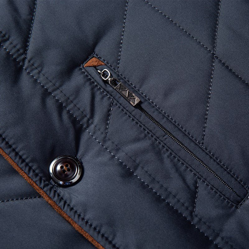 WW | Steppjacke im eleganten Business-Stil mit abnehmbarem Kunstfellkragen - Perfekt für Freizeit und Büro