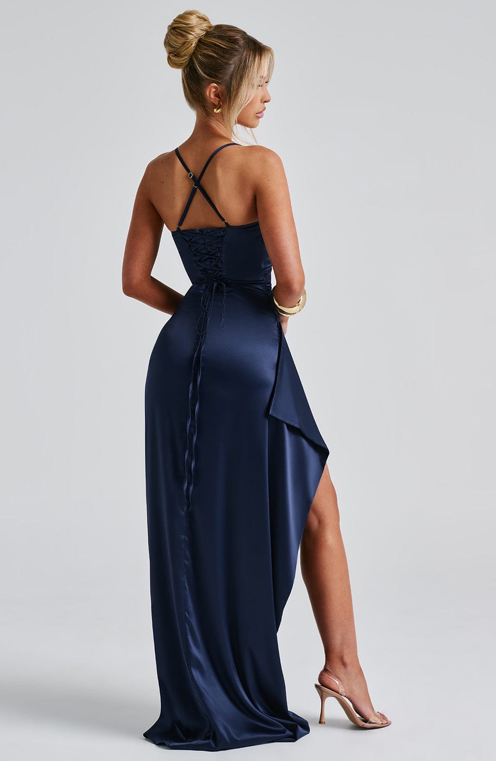 WW | Marineblaues Maxikleid