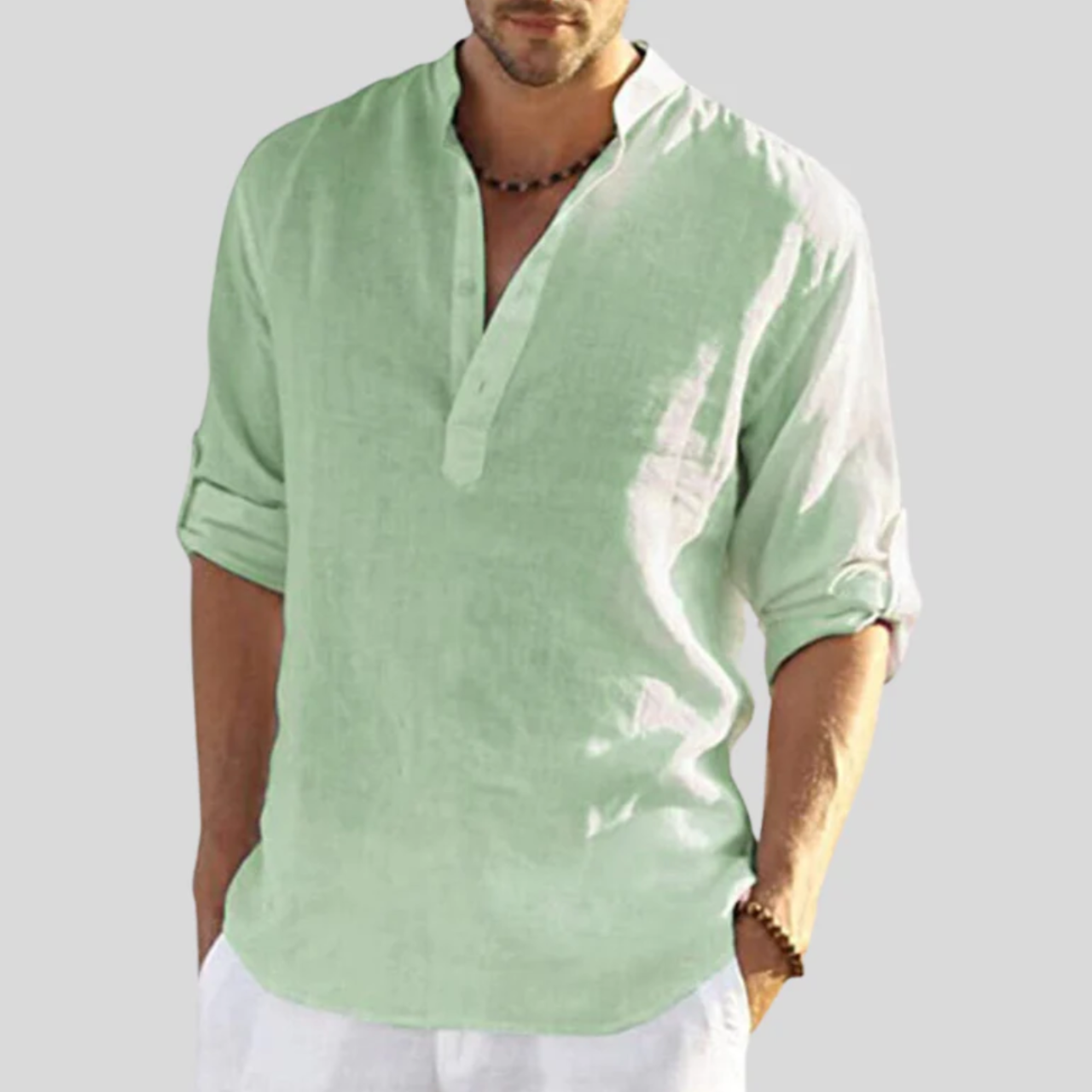 WW | Herren Langarm Poloshirt Schwarz