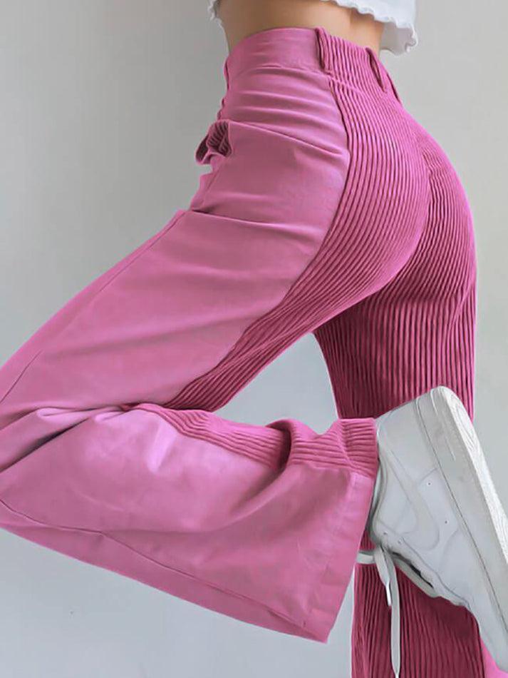 WW | Hoch Taillierte Y2k Corduroy Weite Hose