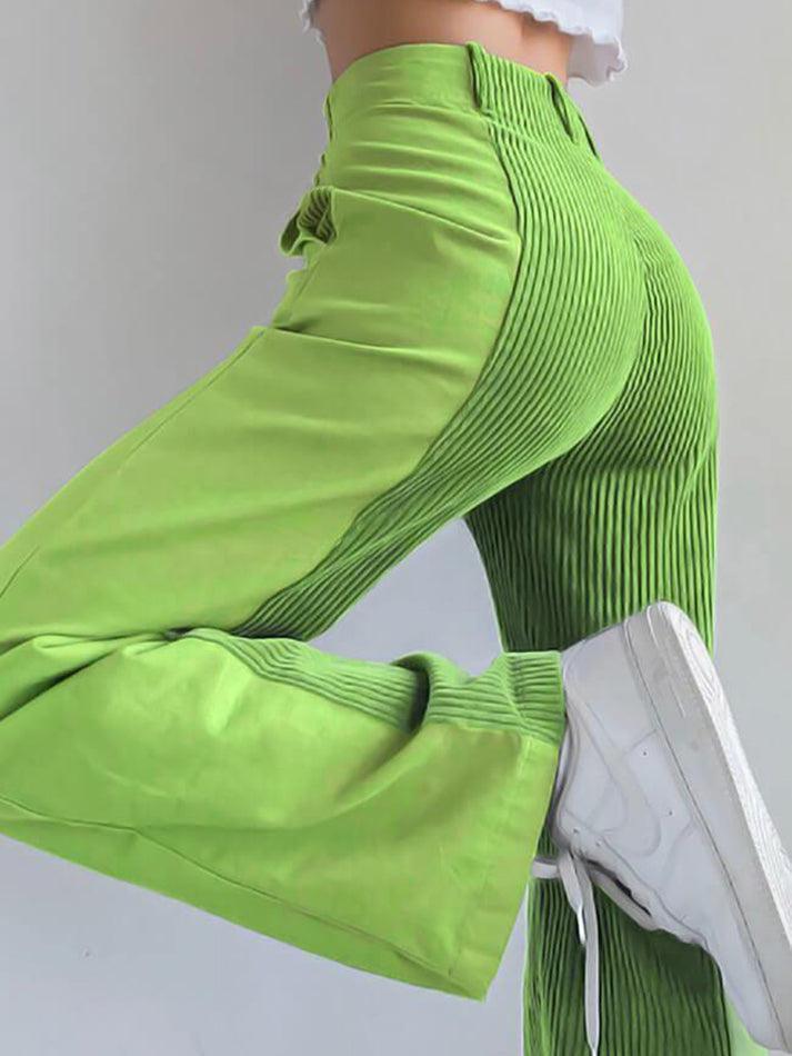 WW | Hoch Taillierte Y2k Corduroy Weite Hose
