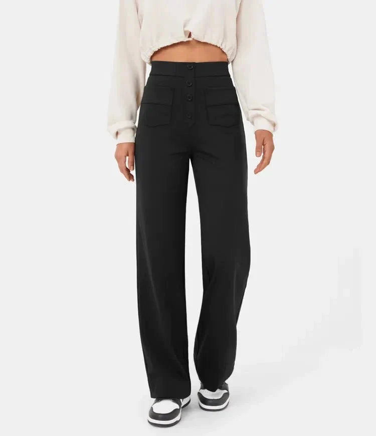 WW | Hochtaillierte elastische Freizeithose
