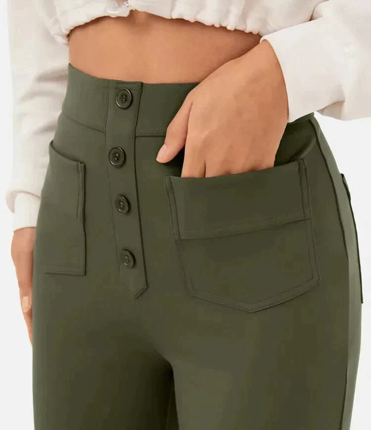 WW | Hochtaillierte elastische Freizeithose