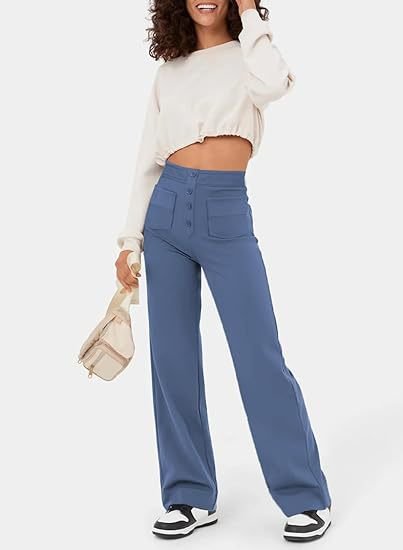 WW | Hochtaillierte elastische Freizeithose