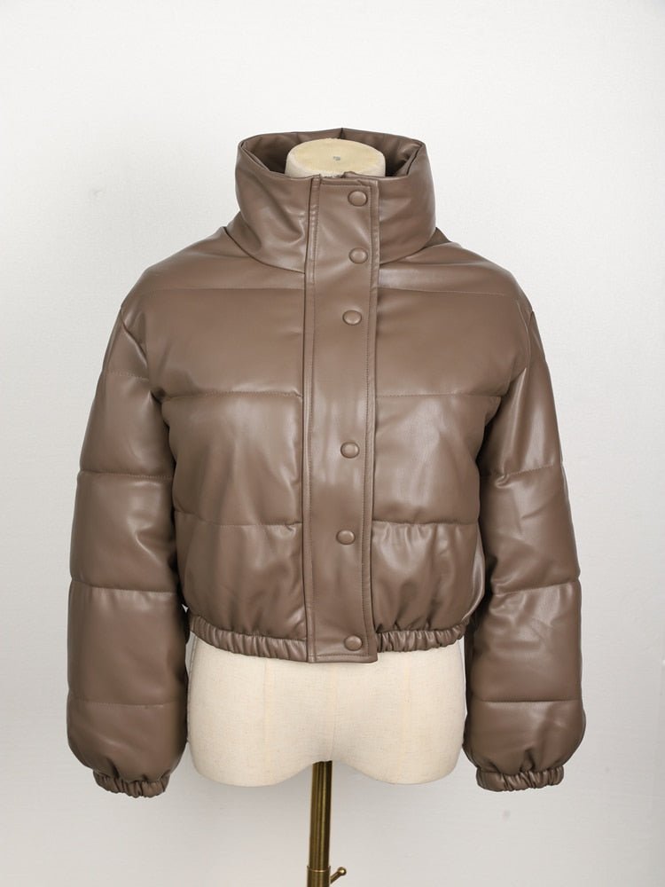 Hovis - Damen-Steppjacke aus wasserabweisendem Leder