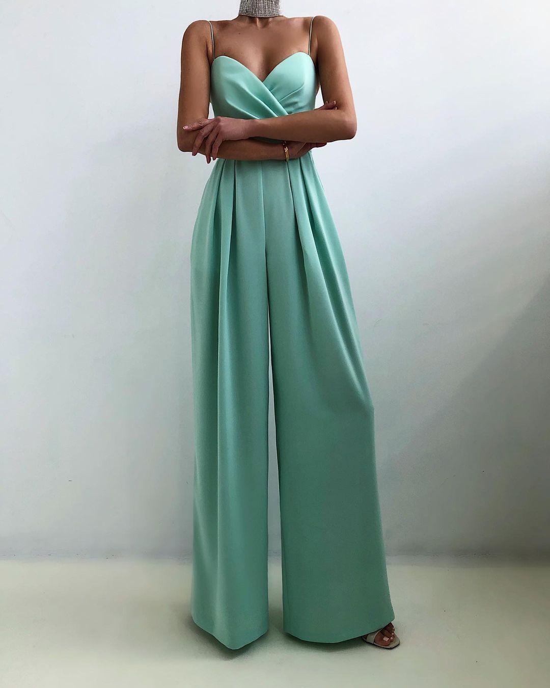WW | Frauen Ärmelloser Jumpsuit mit Hoher Taille