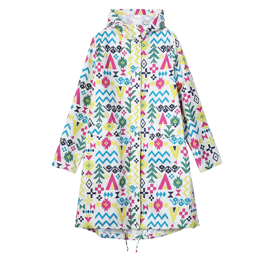 WW | Damen-Regenjacke mit geometrischen Mustern