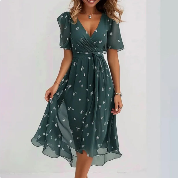 WW | Elegantes Damen Kleid mit V-Ausschnitt