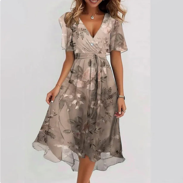 WW | Elegantes Damen Kleid mit V-Ausschnitt