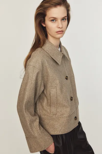 WW | Kragen Wollfilzjacke
