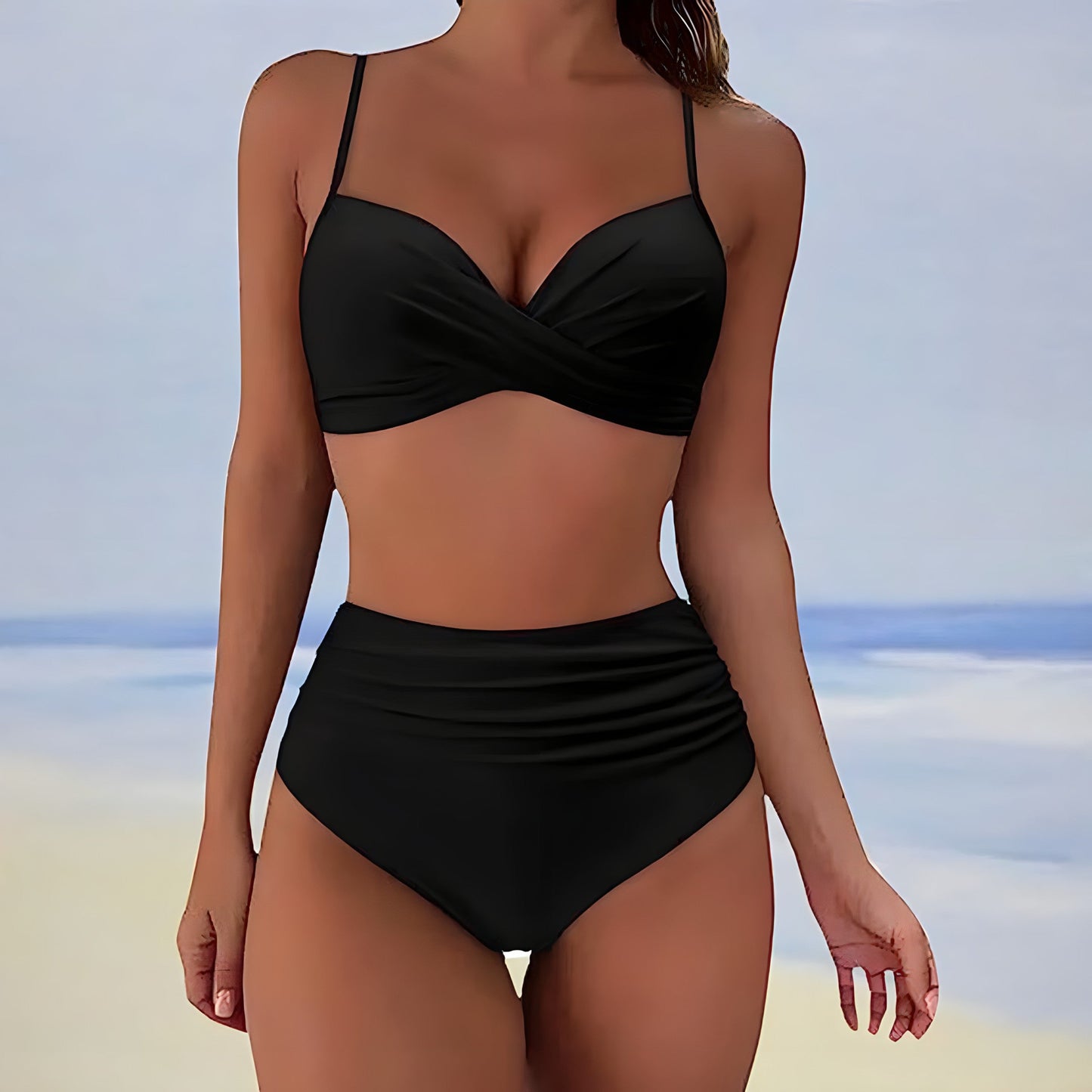 WW | Bikini mit hoher Taille für Damen, Sommer Bademode