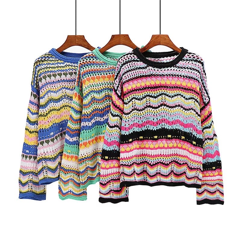 WW | Buntgestreifter Strickpullover