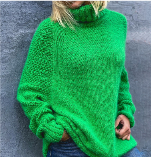 WW | Übergroßer Rollkragenstrickpullover für Frauen