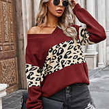 WW V-neck Leopard Sweater
