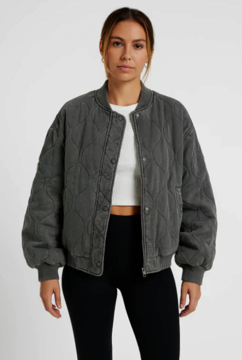 WW | Plus Size Zip-Up Bomber Jacket