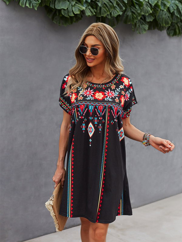 WW | Neues lässiges Urlaubs lockeres kurzes Kleid