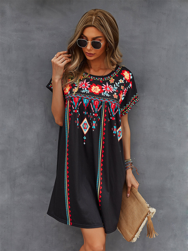 WW | Neues lässiges Urlaubs lockeres kurzes Kleid
