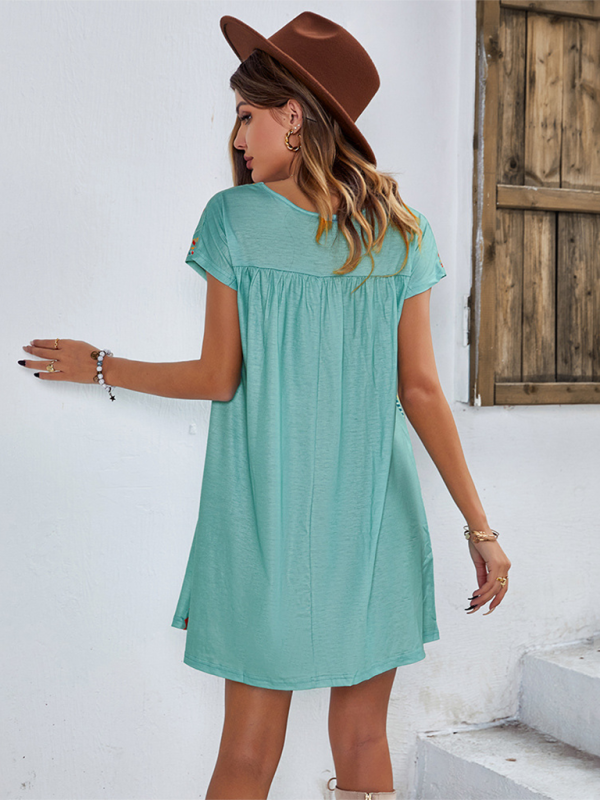 WW | Neues lässiges Urlaubs lockeres kurzes Kleid