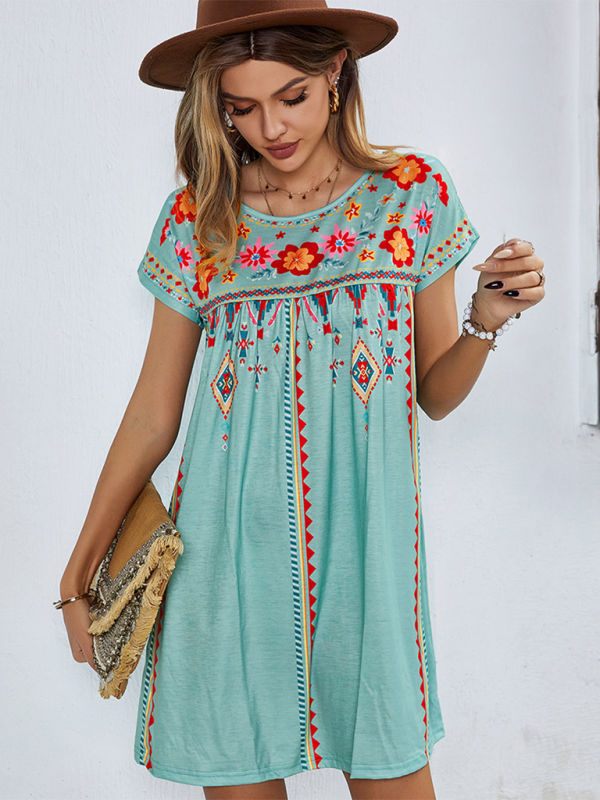WW | Neues lässiges Urlaubs lockeres kurzes Kleid