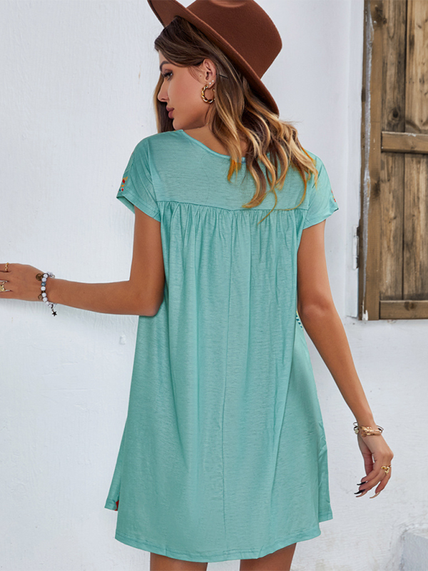 WW | Neues lässiges Urlaubs lockeres kurzes Kleid