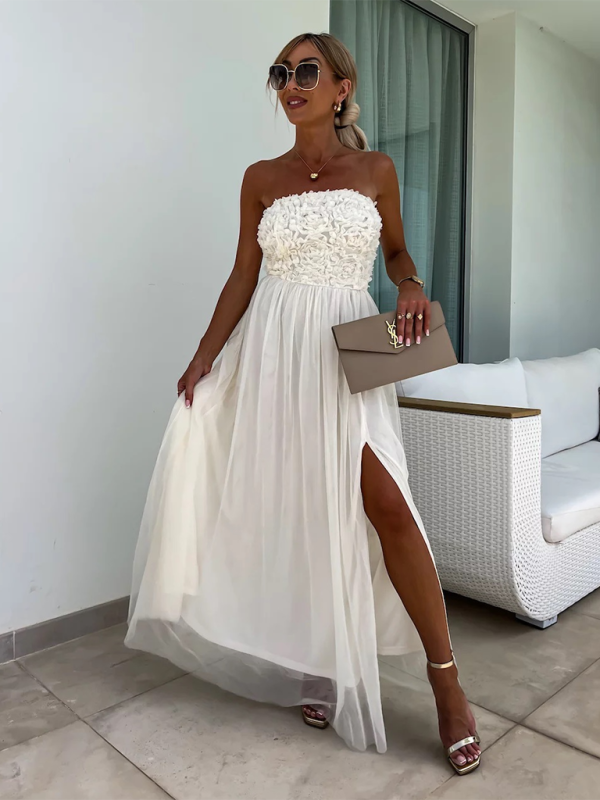 WW | Neues modisches Schlitz-Party-Lässig Urlaubskleid