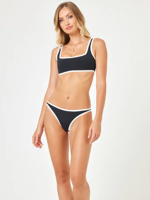 WW | Damen Bikini sexy schwarz und weiß Badeanzug Bikinis
