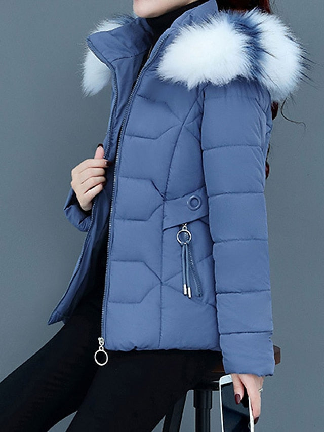 WW | Stilvolle Winterjacke damen mit Fellkragen
