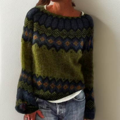 WW | Elegant Sweater with Geometric Pattern