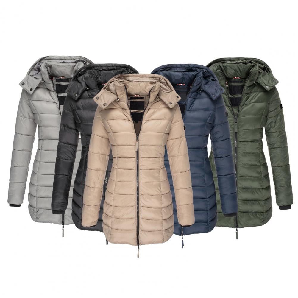 WW | Warm Slim Fit Winter Jacket with Hood Women's Winter Jacket Regular Fit Belle Couture Essential Warmth