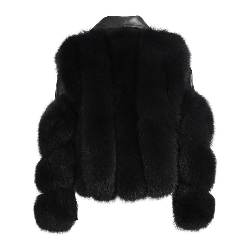 WW | Fell Bikerjacke - Luxuriöses Schichtungsstück - Gürteldesign - Winter Glam