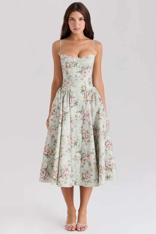 Coralie™ | Florales Korsettkleid
