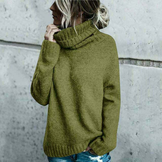 WW |  Oversize-Rollkragenpullover aus Wolle für Damen - Komfortable Streetwear für Damen