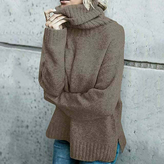WW |  Oversize-Rollkragenpullover aus Wolle für Damen - Komfortable Streetwear für Damen