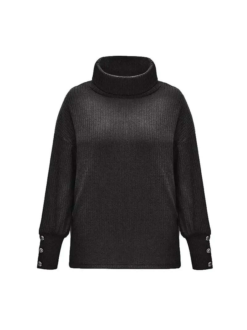 WW |  Baumwoll-Rollkragenpullover für Damen - Perfekt für Casual Days
