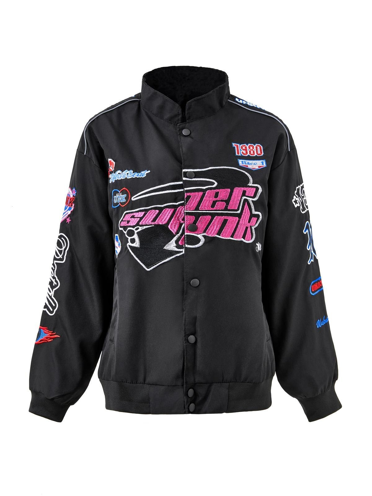 WW | Vintage Motorcycle Bomber Jacket with Embroidery
