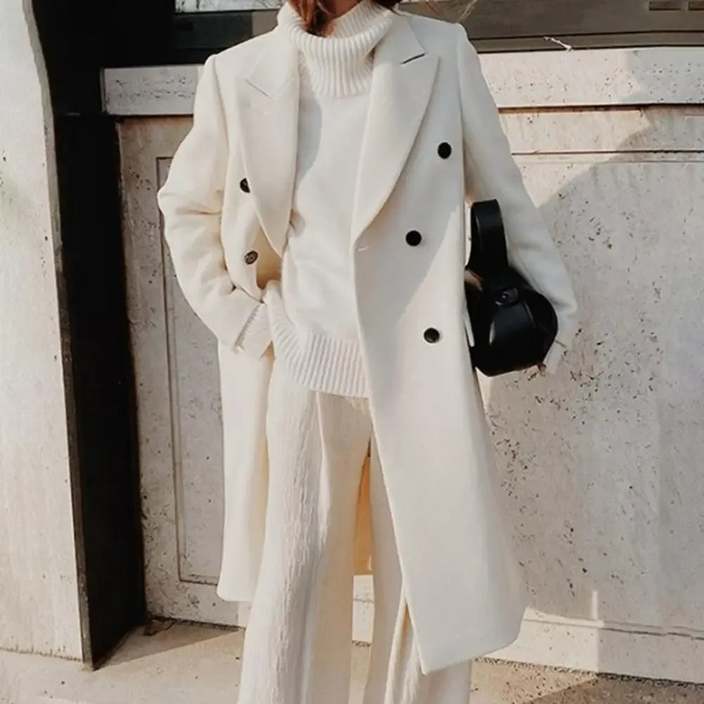 WW | Trench Coat Tailored Fit Wool-feel Double-breasted Classic Lapel